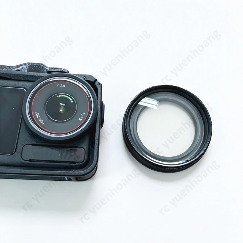 1PCS For DJI Osmo Action 5 Pro Action Camera 2× Close-up Lens Telephoto Lens Filter Adapter Ring Modified Accessory for Vlogging