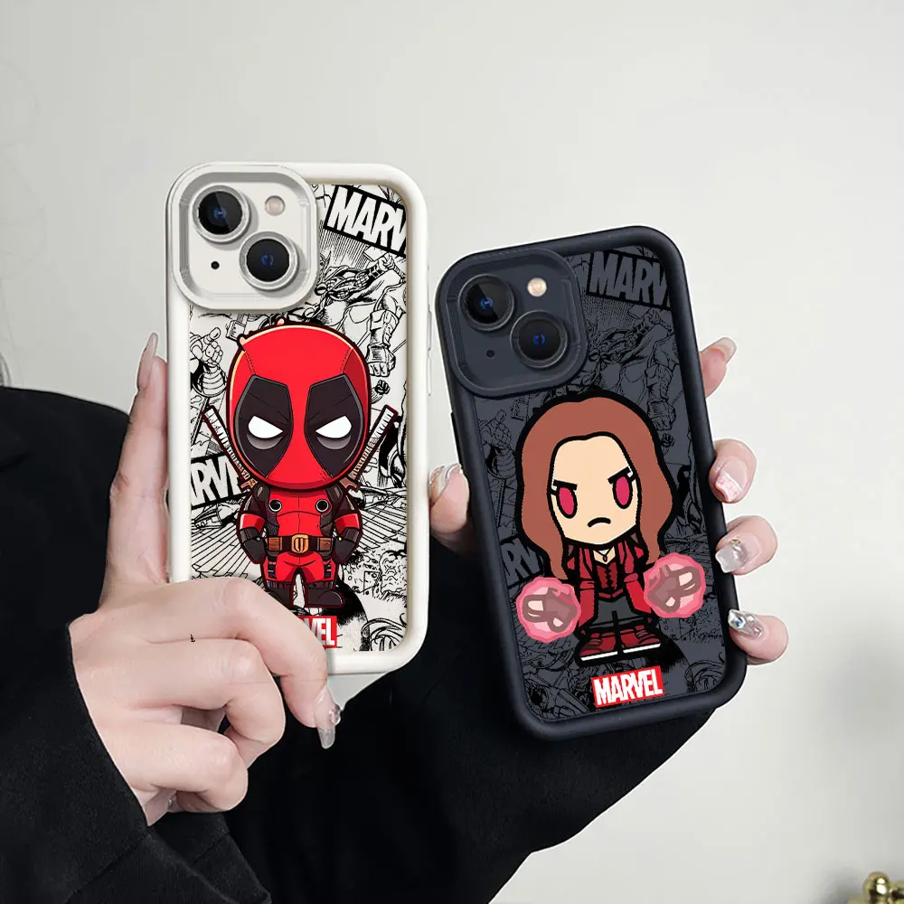 Comics Marvel Art Deadpool Scarlet Witch Groot Phone Case For OPPO Reno 11 10 8 8T 8Z 7 7Z 6 6Z 5 4 3 Pro Plus 5G Ladder Cover