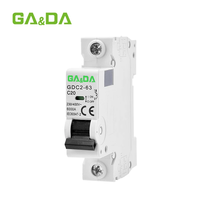 1p Professional Manufacturer's MCB 20A 6ka 230V Miniature Circuit Breaker