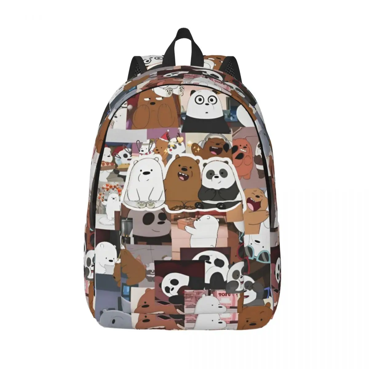 

We Bare Bears Kawaii Мультяшный подростковый рюкзак Спортивная школа Grizzly Panda Ice Bear Рюкзак для мужчин и женщин Ноутбук Компьютерные холщовые сумки