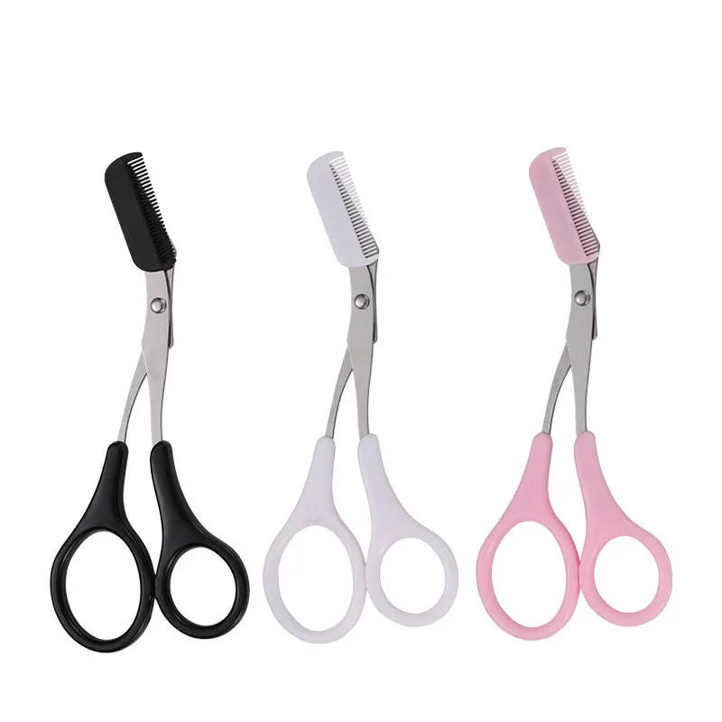 Eyebrow Trimming Scissors with Combs Eyebrow Trimmer Kit Stainless Steel Grooming Eyebrow Shaping Scissors Remover Shaver Tools