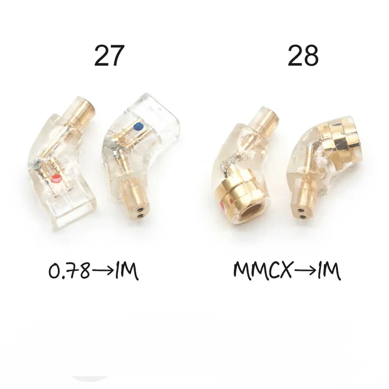 Super Mini MMCX 0,78 macho a hembra 0,78mm QDC FitEar JH EXK Acoustune UM V3 IM IE 500PRO IE 40PRO IPX enchufe adaptador a2dc 1 orden