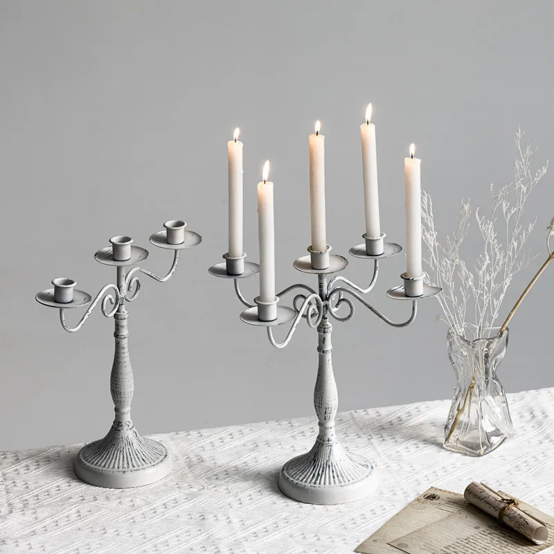 1/3/5 Europäische Retro Kerzenhalter Dekoration Haushalt Romantische Candlelight-Dinner Hochzeit Schießen Requisiten