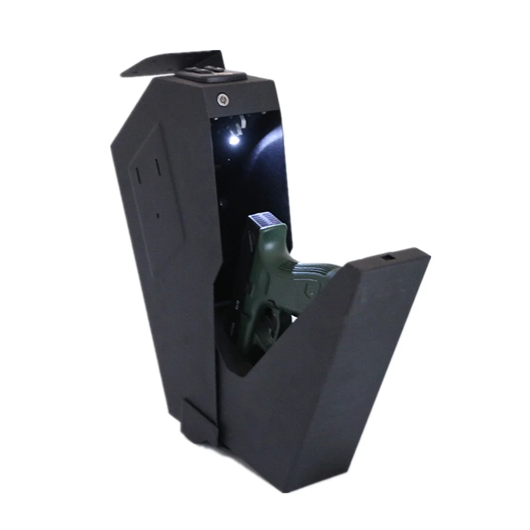 Caja de seguridad para pistola, contraseña de huella dactilar con llave, protección de seguridad para pistola, resistente al fuego y antirrobo