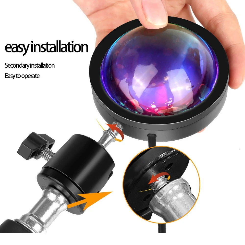 A008 Projection Atmosphere Lamp LED Night Light,USB Projector 360 Degree Rotation Photography Lamps For Home Room Studio