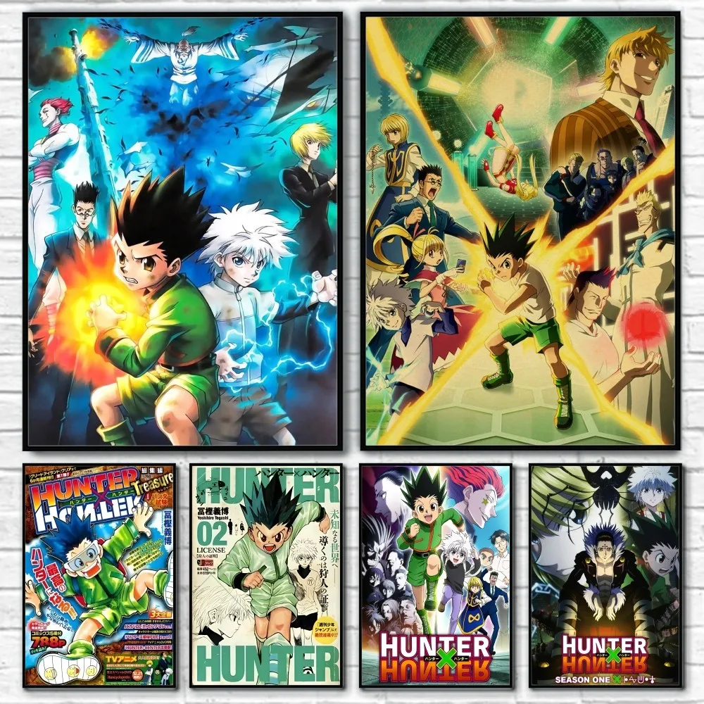 1pc Hunter X Hunter Manga Anime Poster Sticky Wall Art Printing Waterproof Home Living Bed Room Bar Aesthetic Decor