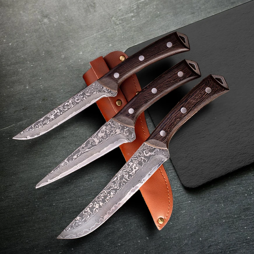 Damascus Steel VG10 Bone Cutting Knife  67 Layers Of High Carbon Steel Forged From The Cutting Knife Meat And Fish Cutting Knife