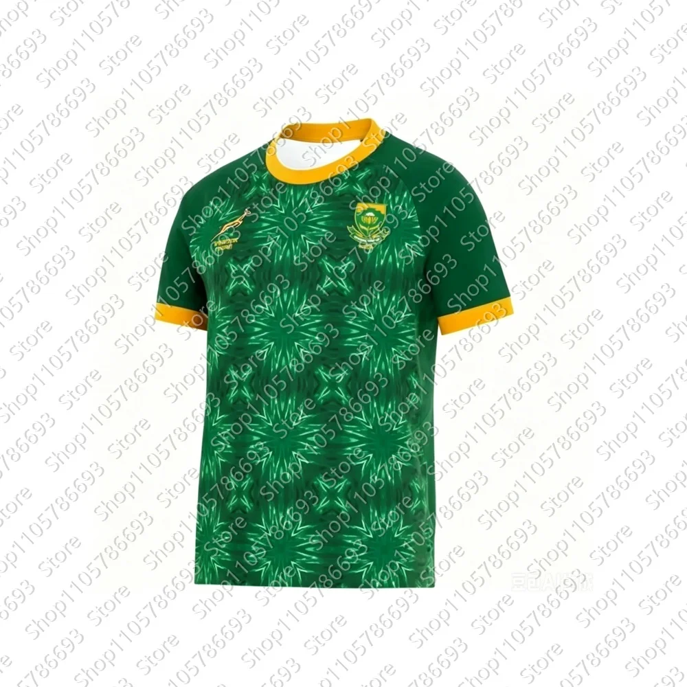 2026 3D Atmungsaktives Schnelltrocknendes Südafrika Rugby-Trikot T-Shirt für Kinder und Erwachsene Sommer-Sportmode in Übergrößen – Detail 5