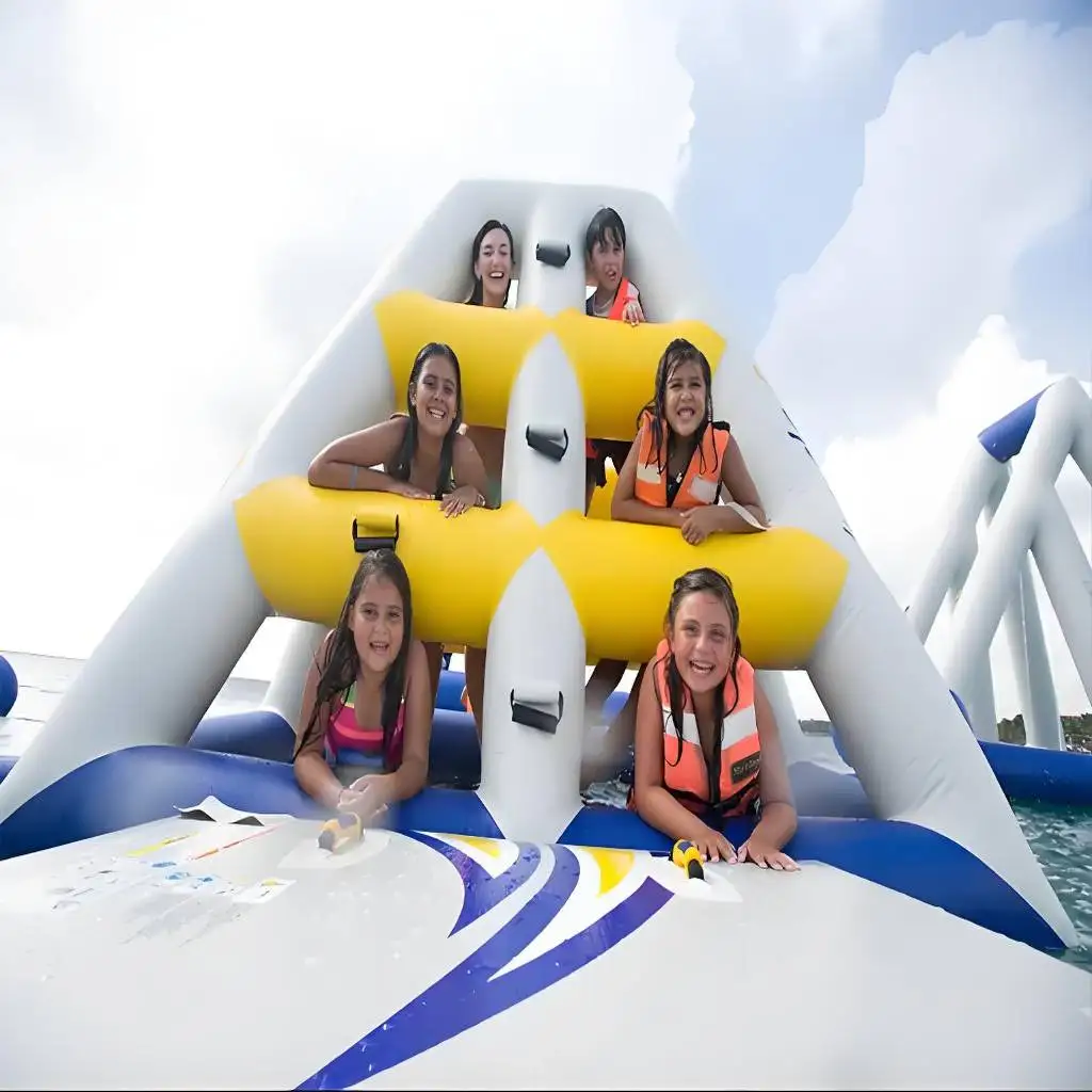 Commercial Modern Design Large Inflatable Jump House Water Slide for Lake Occasions Floating Water Park Games Equipment