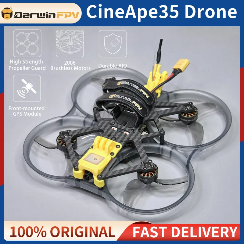 DarwinFPV CineApe35 3.5inch FPV ELRS Analog/O3 4S/6S 2006 Brushless Motor For RC FPV Cinewhoop Racing