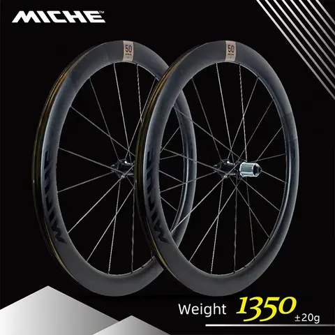 MICHE 자전거 바퀴 T800 탄소 섬유 700C 휠셋 디스크 브레이크 경량 레이싱 자전거 탄소 바퀴 초경량 자전거 부품