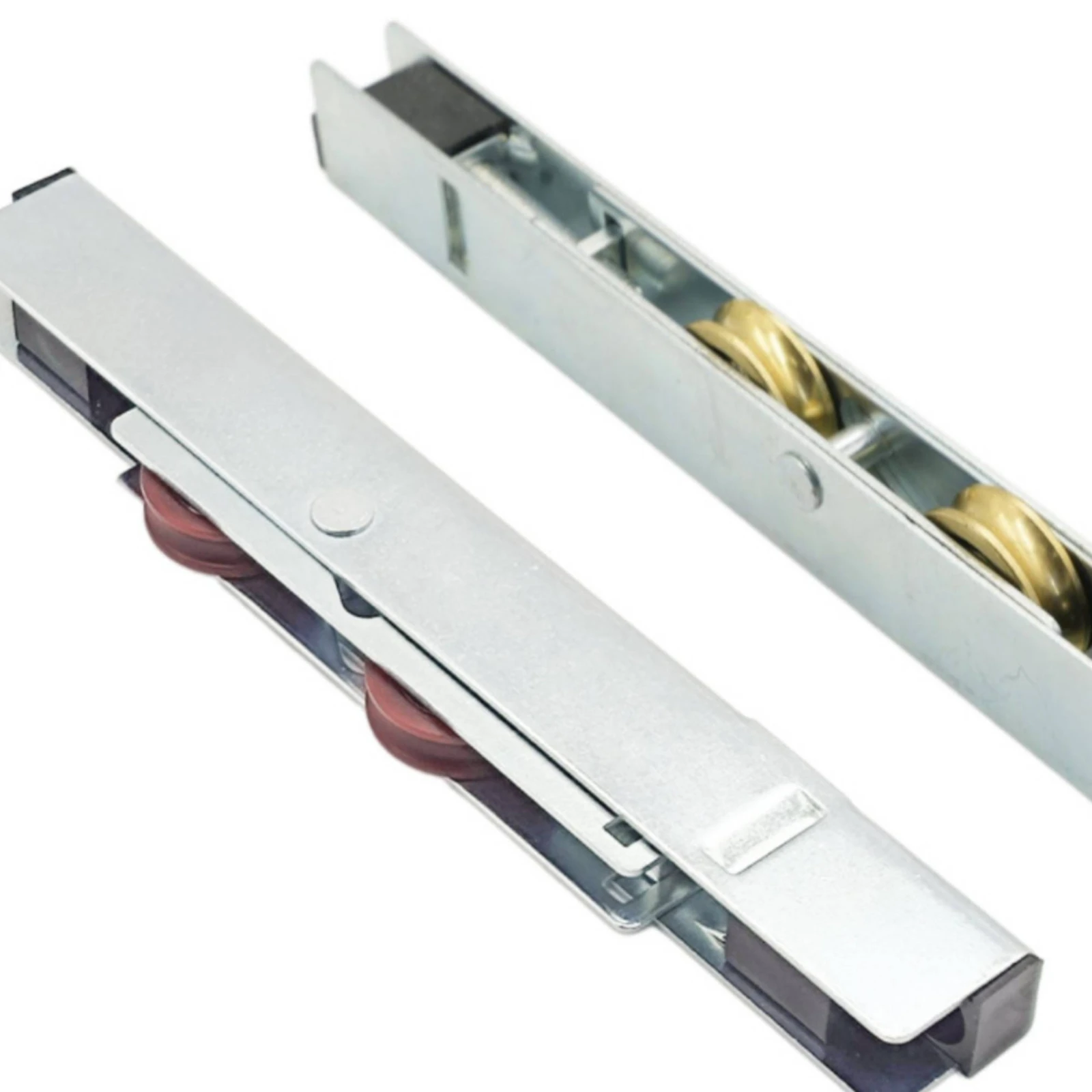 Sliding Door Roller Assembly Silver-Toned Sliding Door Roller Double Wheel Pulley Easy Installation Home Hardware Long-Lasting