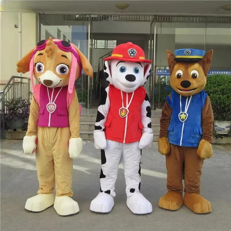 New Paw Patrol Cosplay Cartoon Costume Mascot Set Adult Clothing Commercial Advertising Activity Halloween Costumes Gift