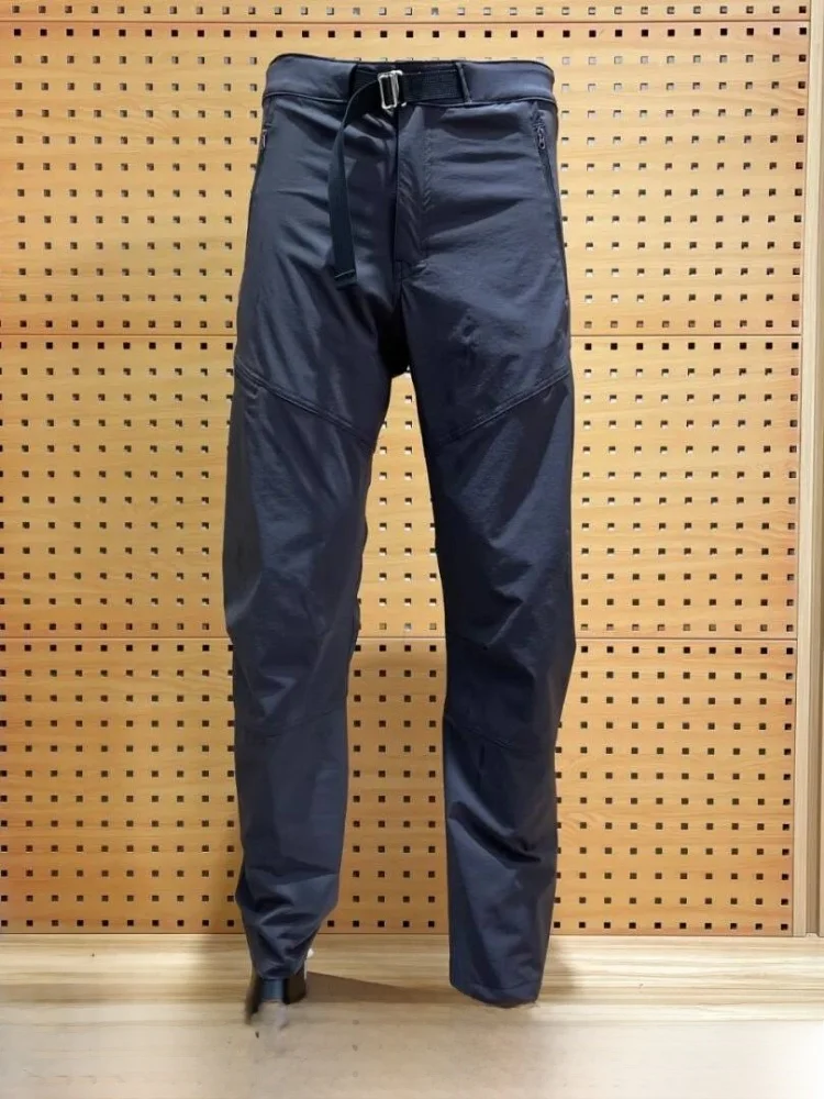 

LT Lightweight Outdoor Hiking Casual Pants Men's Quick Dry Elastic Windproof Spring Summer Straight Leg Zipper mid Waist