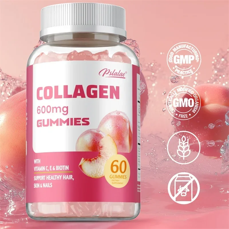 

Collagen Gummies 600mg - Brighten Skin Tone and Help Joint and Cardiovascular, Skin, Hair, Nails & Digestive Health
