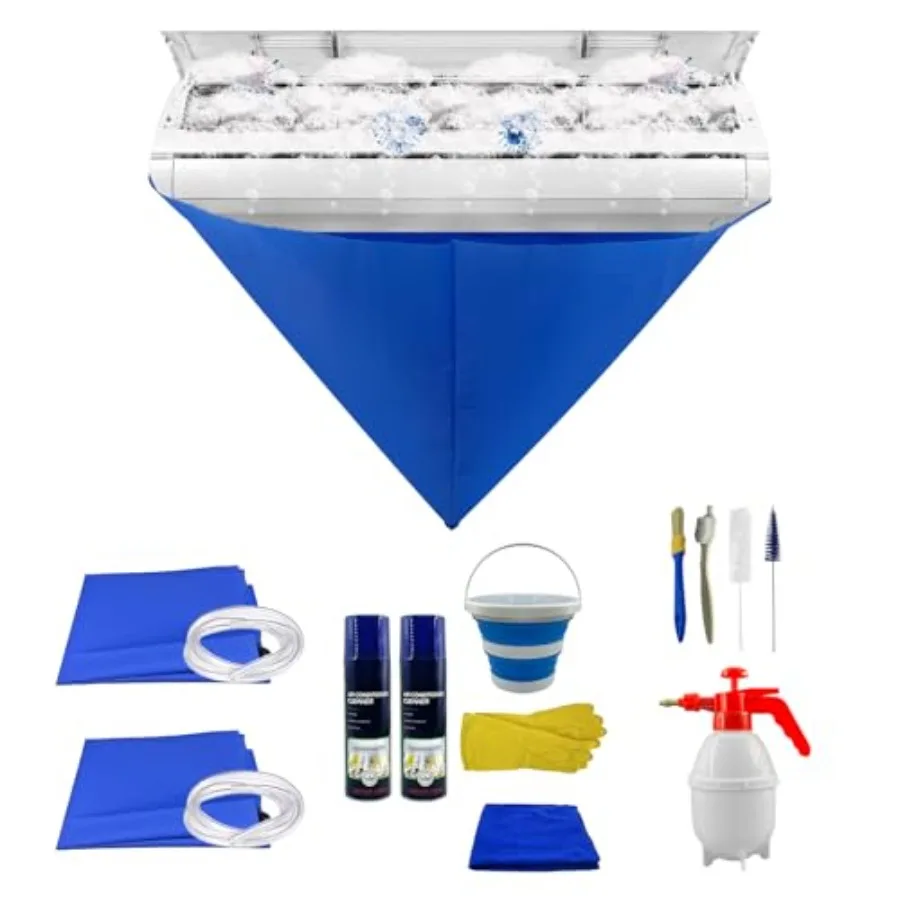 

Mini Split Cleaning Kit for Air Conditioner2 Bottles of air Conditioner Cleaner 2 Air Conditione Waterproof Bag 4 Wall Mounted