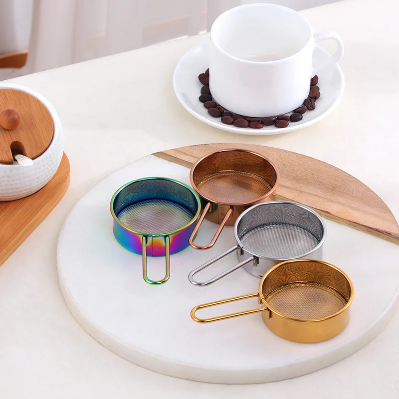LMM stainless steel sieve round flour sieve cocoa powder mini flour sieve hand spread powder
