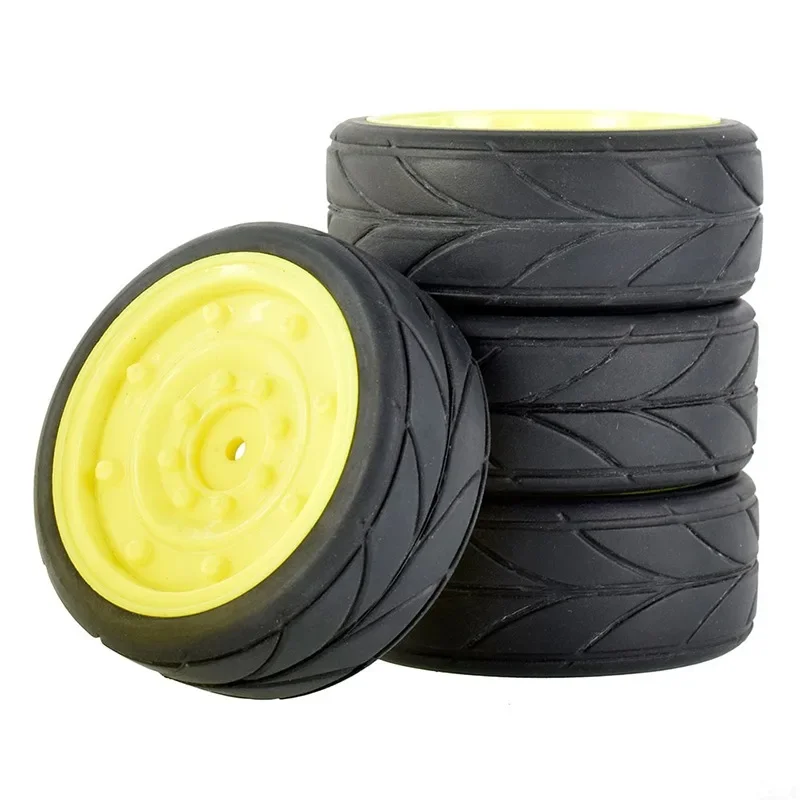 65MM 1/10 RC 레이싱카 타이어 온로드 투어링 드리프트카 타이어 휠 타미야 TT01 TT02 XV01 TA06 PTG-2 HPI WR8 교쇼 HSP 94123용