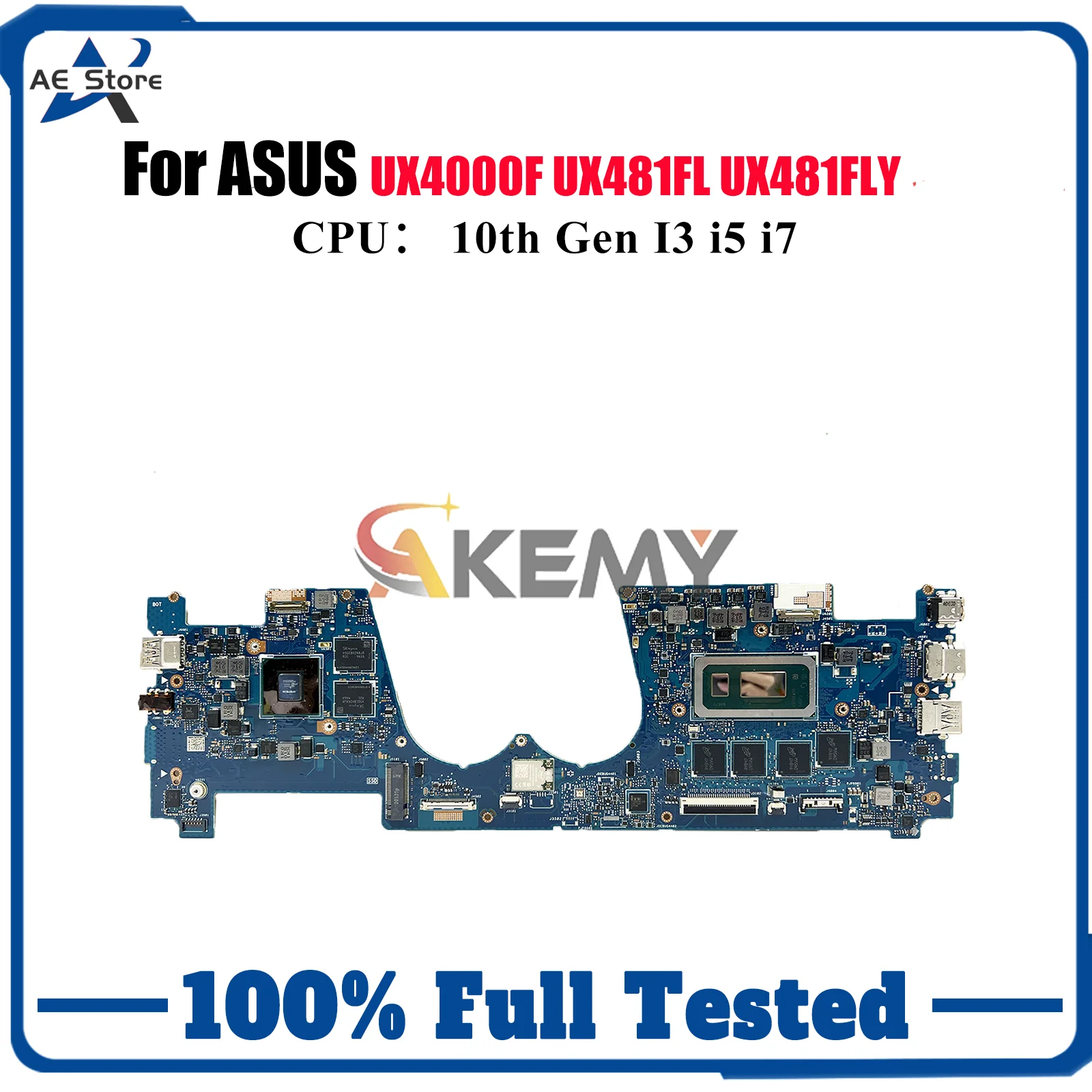 

Материнская плата UX481FLY для ноутбука ASUS ZenBook Duo UX4000F UX481F UX481FAY UX481FLY UX481FL с 10-го поколения I3 i5 i7 stk