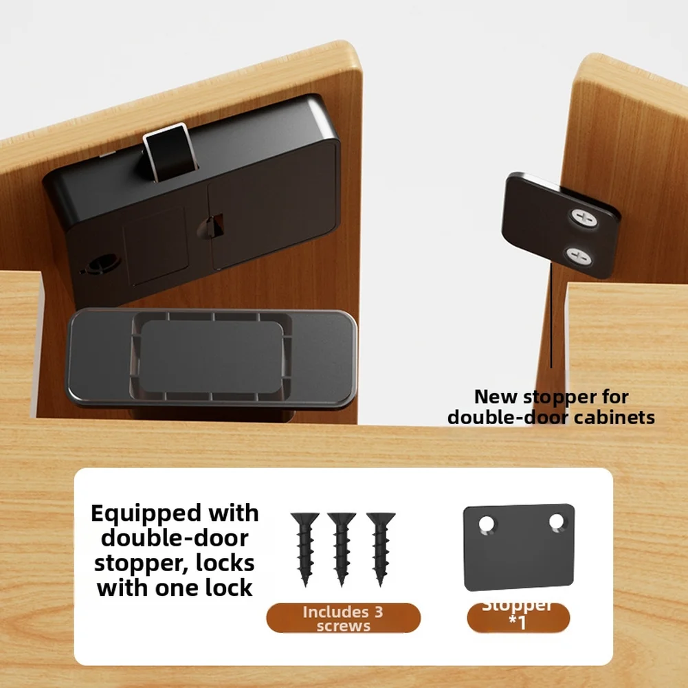 Biometric Security Fingerprint Lock For Home For Office Black Easy Install Fingerprint Drawer Lock Fingerprint Lock