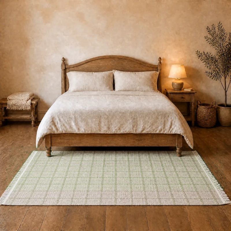 2026 Beige Wool Area Rug 120x180cm Handmade Textured Carpet for Dining Room Home Decoration Wholesalepromote sales