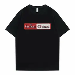 Rapper Ken Carson A Great Chaos Graphic Print T-shirt Playboi Carti T Shirt Men Hip Hop Oversized Tshirt Male 100% Cotton Tees