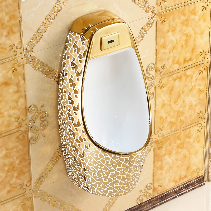 Wall mounted automatic sensing golden urinal for men's wall mounted urinal ceramic KTV