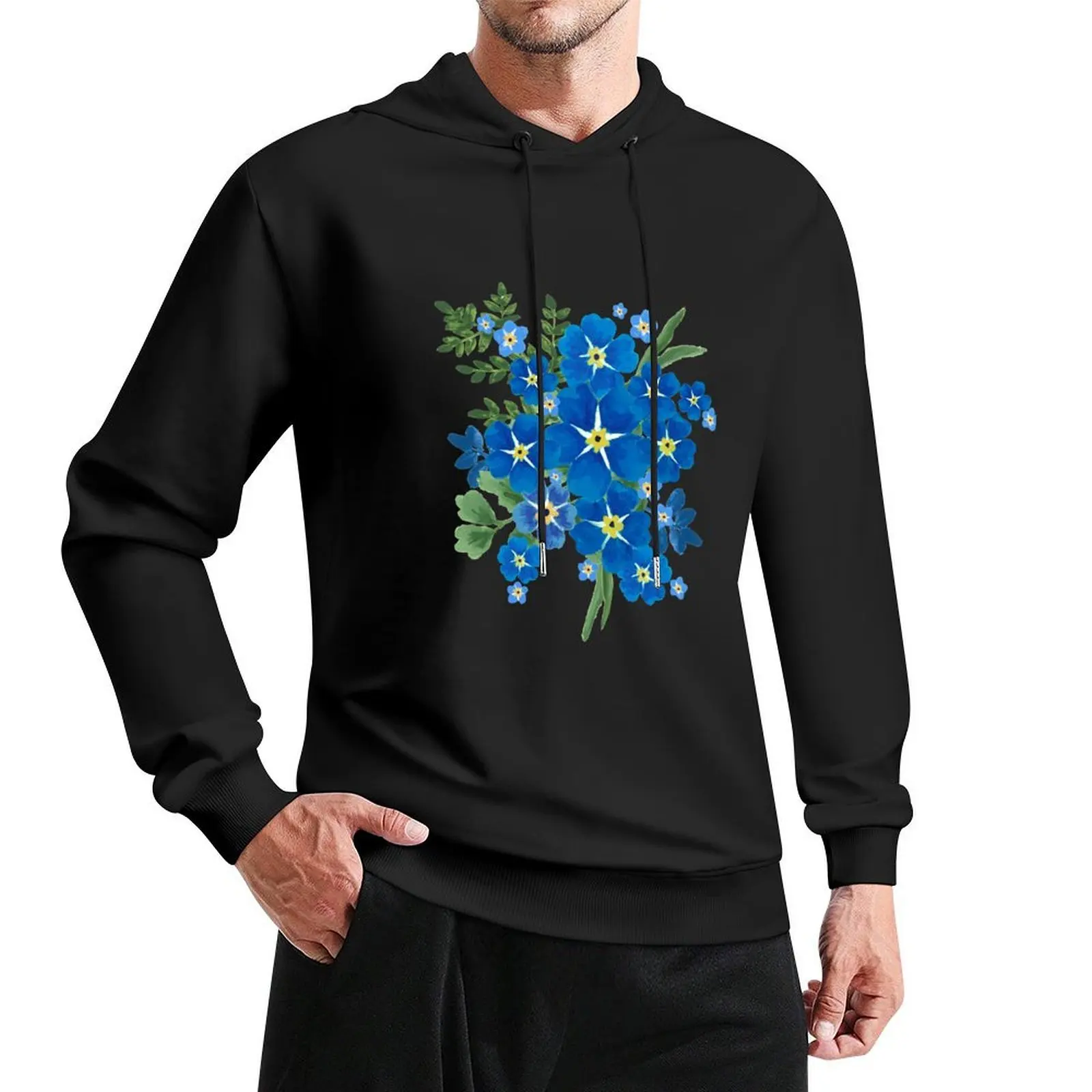 Forget Me Not Bouquet I Hoodie men's clothes korean style clothes men's clothing men's autumn clothes tracksuits