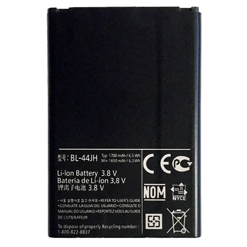 Аккумулятор BL-44JH емкостью 1700 мАч для LG Optimus L4 II E440 E445 L5 II E460 Dual E455 Optimus Duet E450 P705 P700 Optimus L7 Аккумулятор BL-44JH емкостью 1700 мАч для LG Optimus L4 II E440 E445 L5 II E460 Dual E455 Optimus Duet E450 P705 P700 Optimus L7