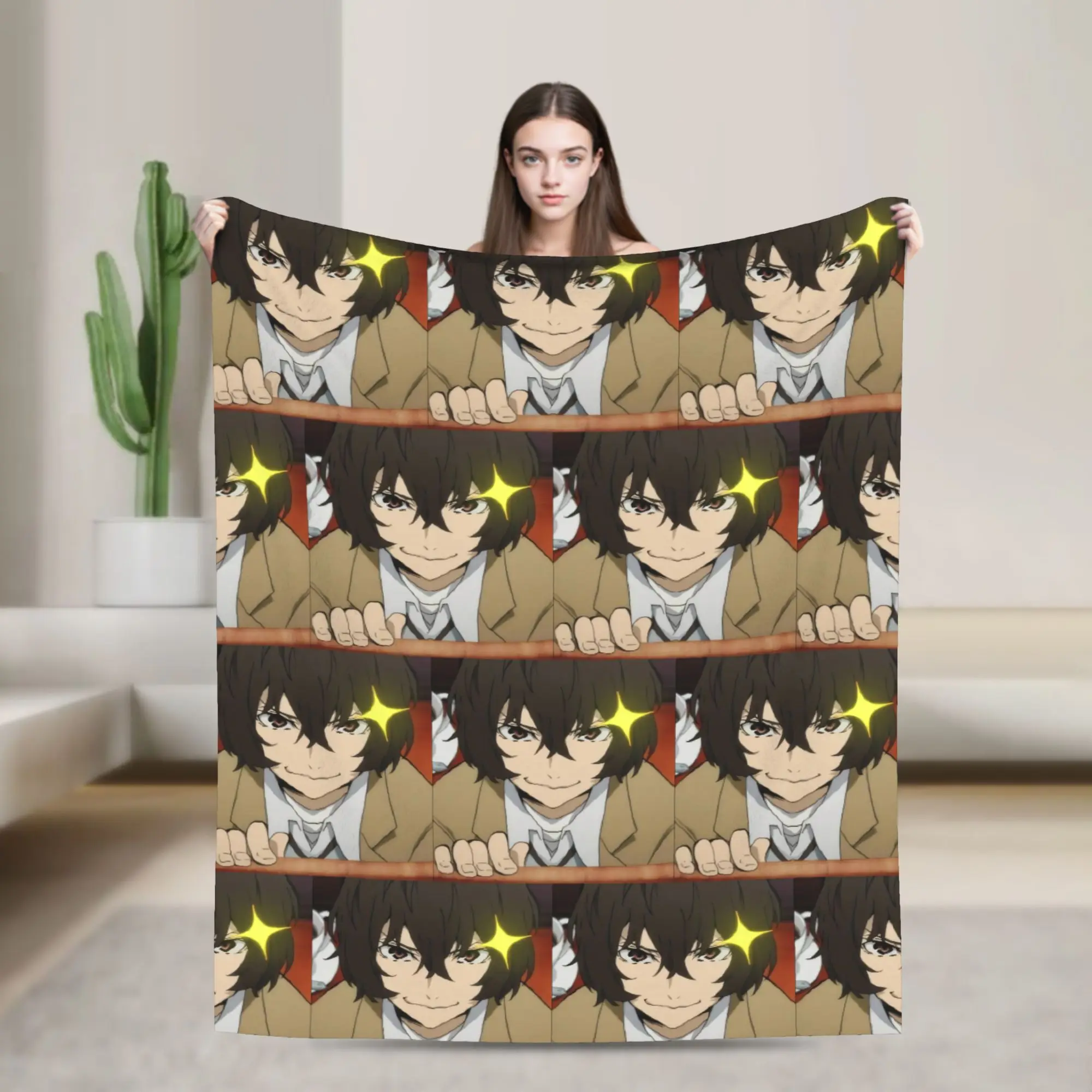 Dazai Bungo Stray Dogs Blanket Fleece Printed  Portable Super Soft Throw Blanket for Bedding Travel Bedspreads