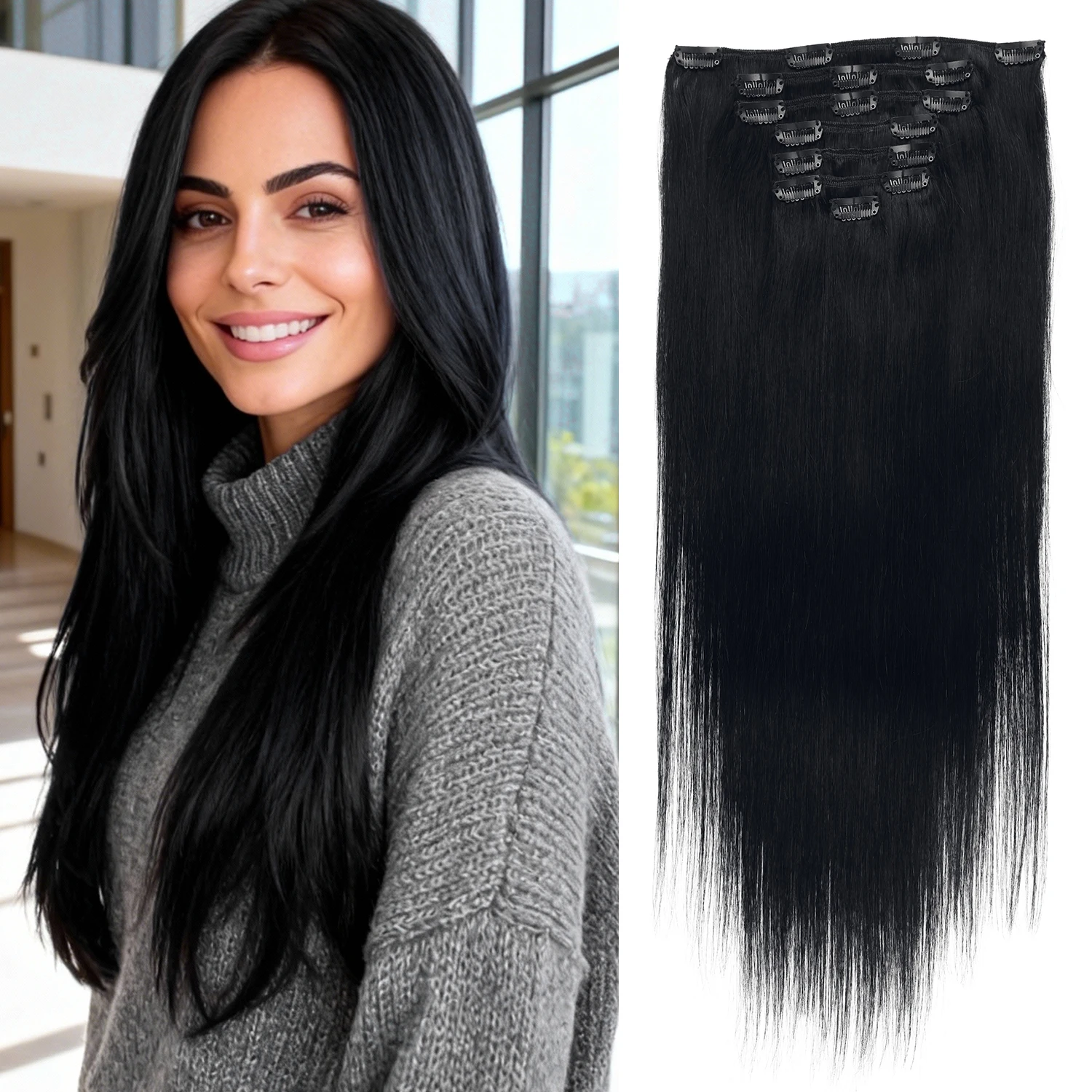 extensions-de-cheveux-lisses-sans-couture-noir-jais-a-clipser-7-9-pieces-extensions-a-clipser-en-cheveux-humains-naturels-extensions-a-clipser-ombrees-cheveux-naturels
