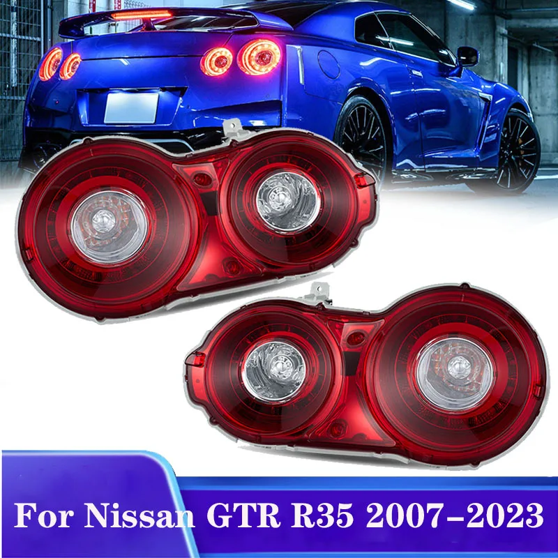 

Задние фонари для Nissan GTR 2007-2023 R35 GT-R, обновленные светодиодные задние фонари, аксессуары для автомобиля, новинка, задние фонари, стоп-сигналы