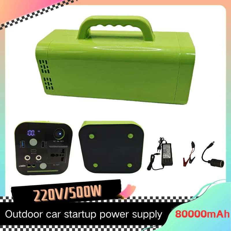 

Портативная электростанция 500 Вт, 80000 мАч, генератор 220 В, аккумулятор Lifepo4, уличное зарядное устройство для кемпинга, аварийный блок питания, выход переменного и постоянного тока