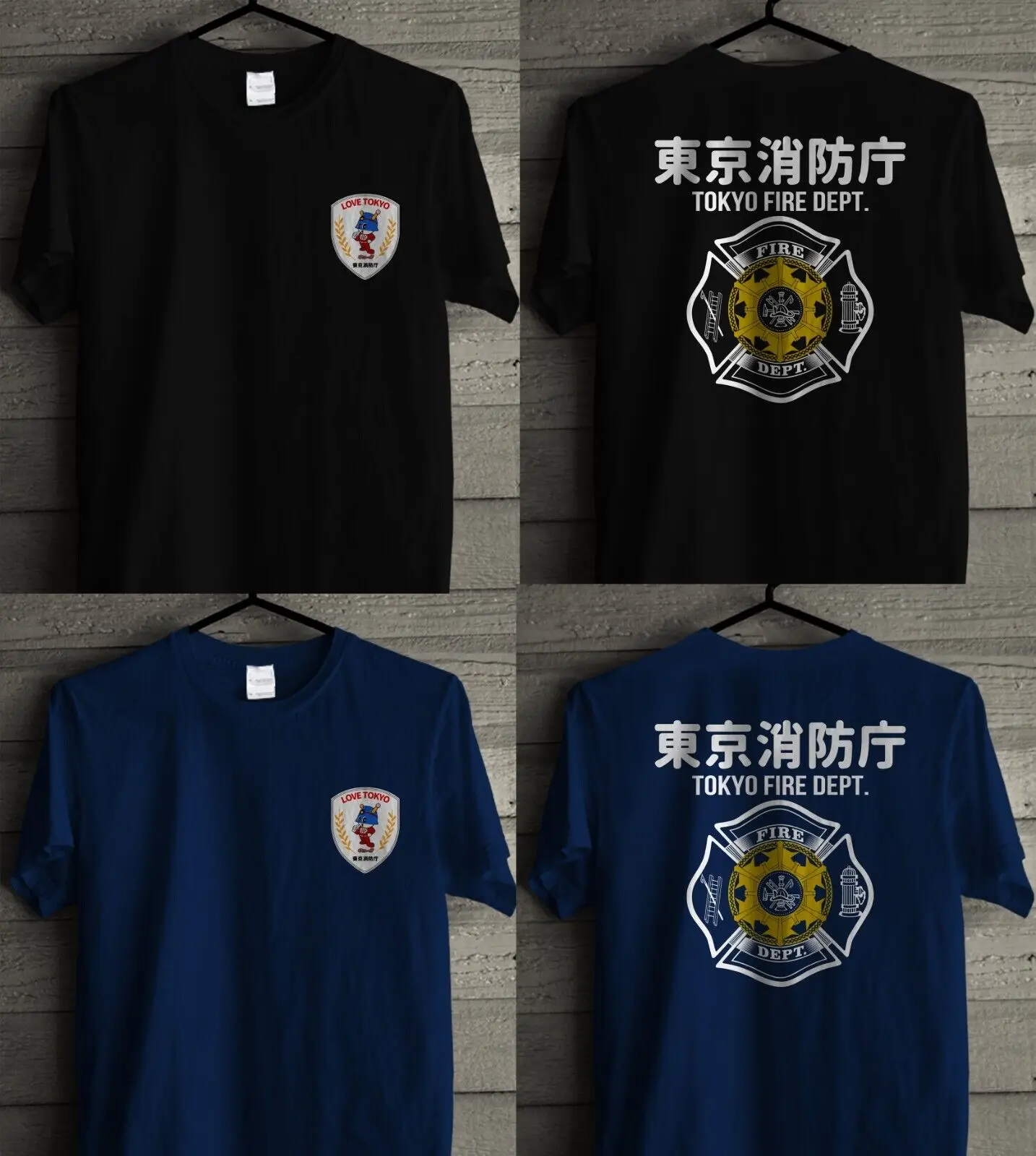 

Tokyo Fire Department Firefighter TFD Japan Style T-shirt Short Sleeve Casual 100% Cotton Shirts
