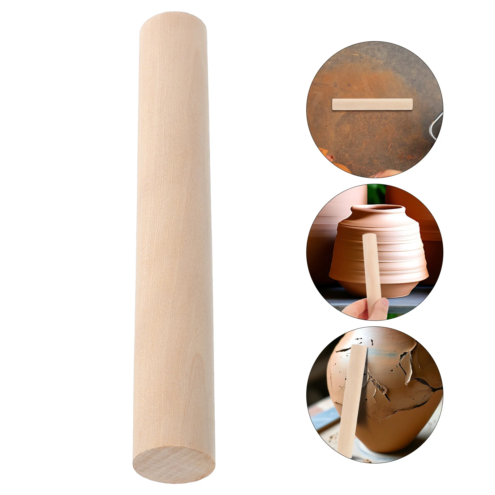 

Small Wooden Rolling Pin For Clay Dough Baking Fondant Pizza Pastry Craft Diy Projects Polymer Art Tool Wood Hand Roller