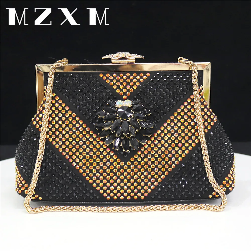 Evening Clutch Bag Glitter Bead DESIGN Elegant Woman Party Bags Vintage Fashion Bridal Purse Black Handbags Night Bag