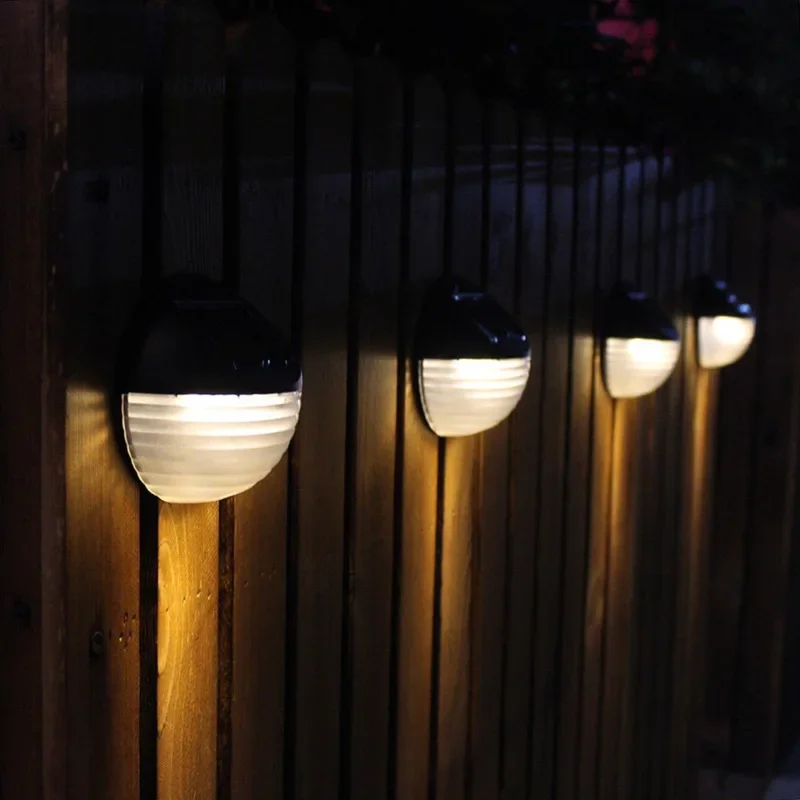 LED Solar Wall Mount Light Outdoor Waterproof Garden Yard Fence Lamp Spotlight Fence Lights