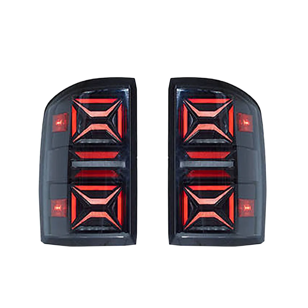 1 Pair Taillight Car LED Tail Light For Silverado 1500 2007-2013 Rear Driving Lamp + Brake Light + Reverse Light + Turn Signal