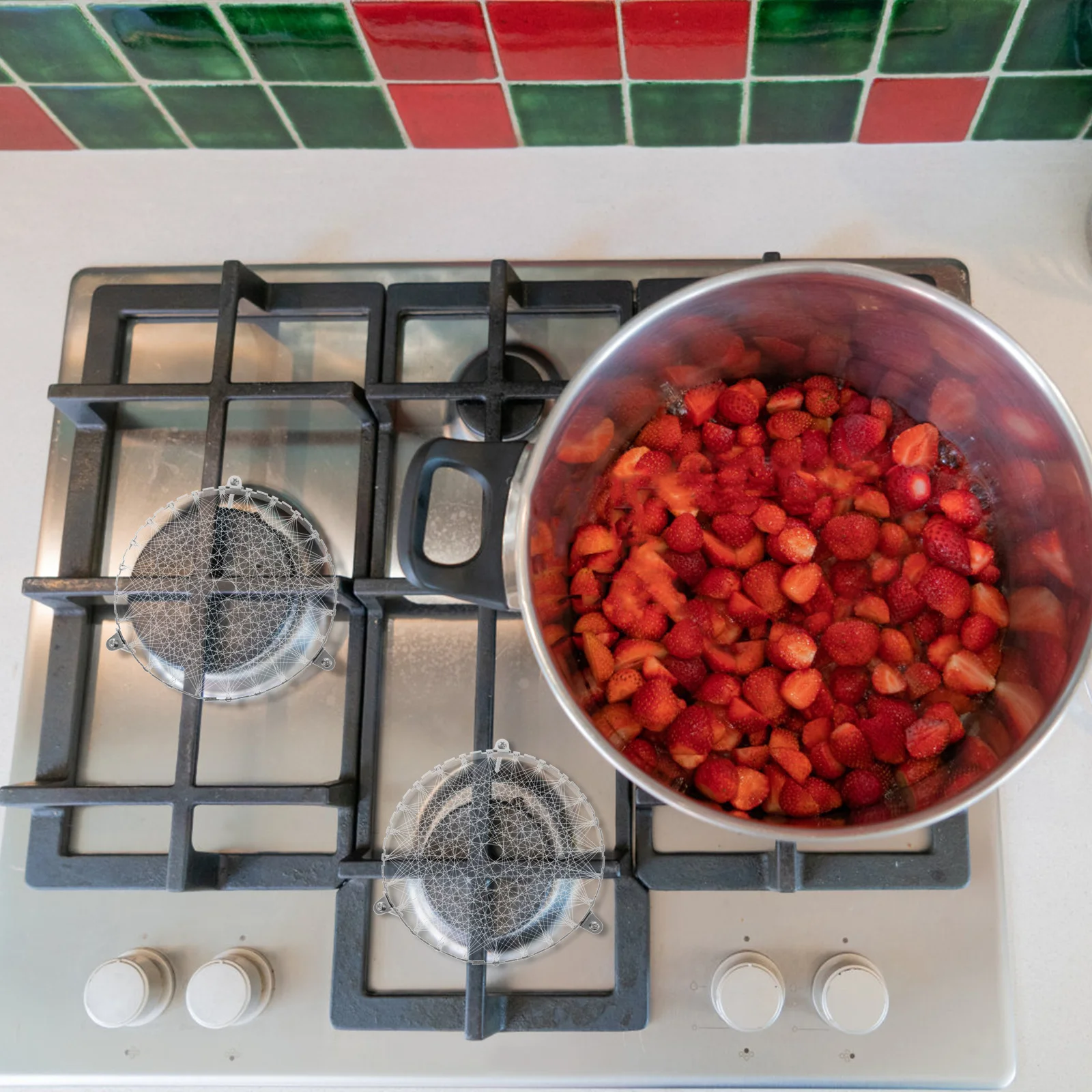 

Gas Stove Nickel Wire Mesh Stainless Steel Flame Concentrator Easy Operate Practical Gas Cooker Tool Mesh for Cooker