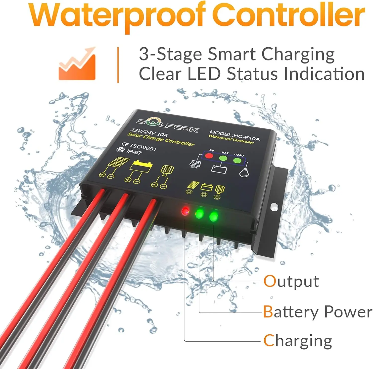 Solperk-Kit de Panel Solar de 30W y 12V, mantenedor de cargador de batería lenta, controlador impermeable de actualización, montaje ajustable