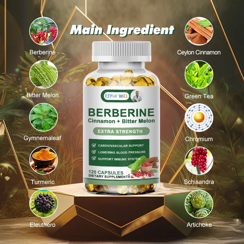 ByurWill Berberine & Ceylon Cinnamon Capsule Antioxidant Immune System, Cardiovascular & Gastrointestinal Function Healthy Food