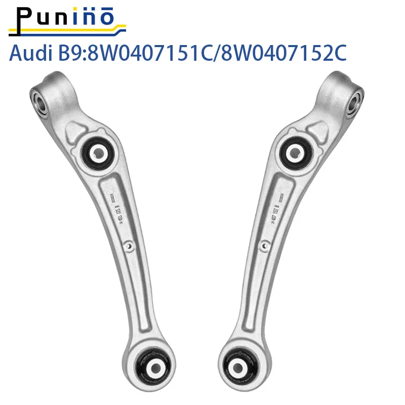 Punino Pair Front Lower Suspension Control Arm Support Arm For Audi A4 B9 8W2 8WH 8W5 A5 F53 F57 F5A 8W0407151C 8W0407152C