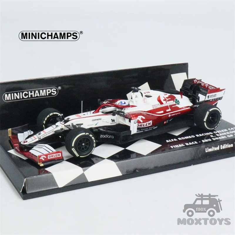 MINICHAMPS 1:43 2021 f1 ALFA ROMEO ORLEN C4 #7 KIMI ABU DHABI Resin Model Car