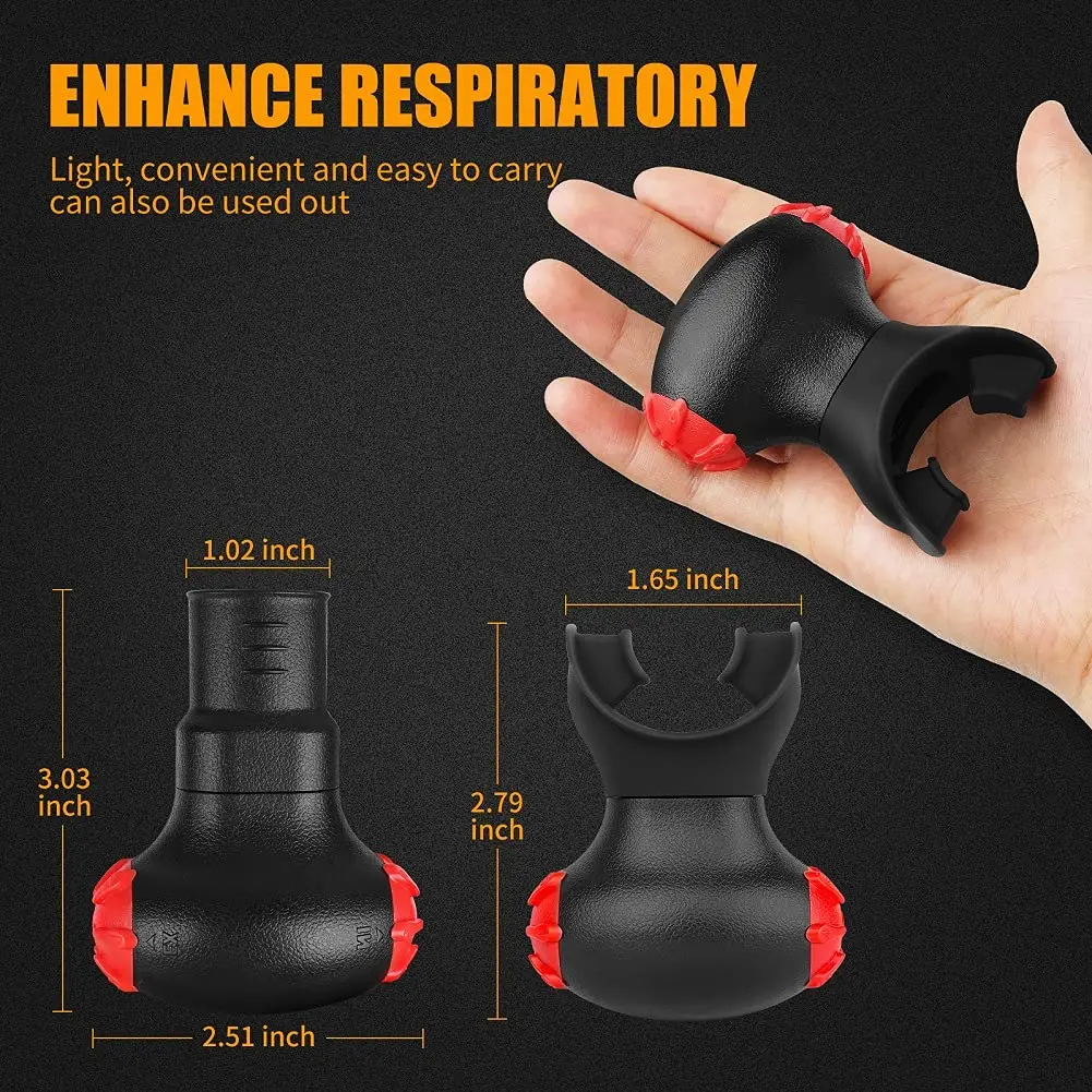 Dispositivo de ejercicio de respiración para pulmones, entrenador de fuerza muscular respiratorio, terapia sin medicamentos, ejercitador expiratorio inspirador