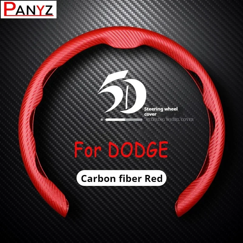 Carbon Fiber Patterned Car Steering Wheel Cover For Dodge Ram 1500 Viper Magnum Caravan Charger RAM Car Accessories