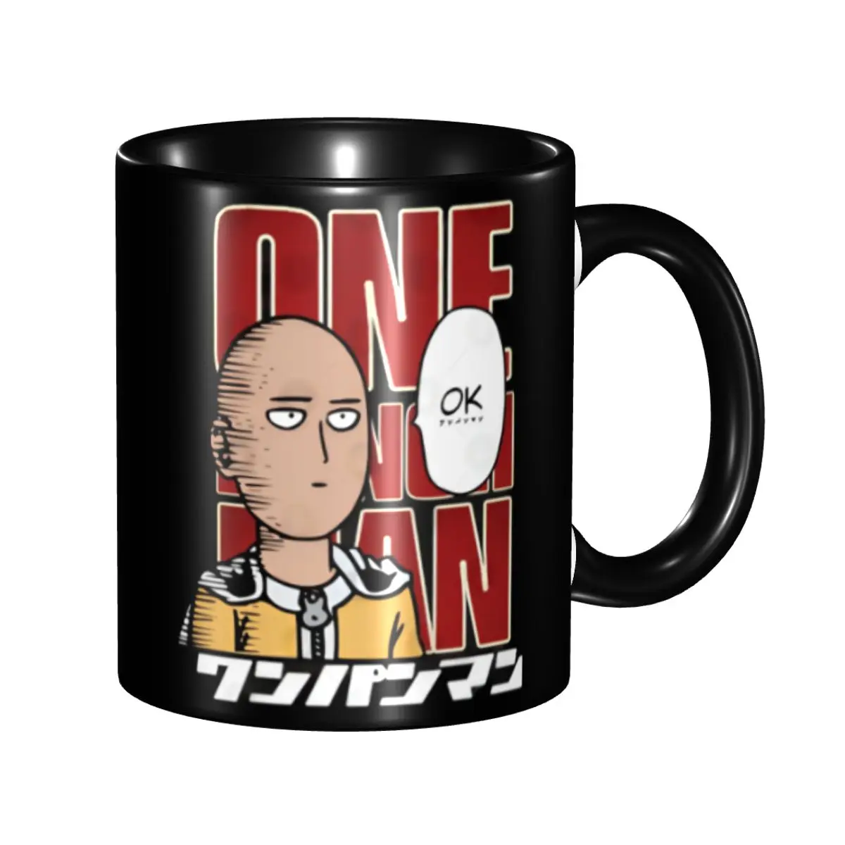 One Punch Man OK Geschenktasse für Kinder und Erwachsene, lustige Kaffeetasse, Geschenk für das Büro