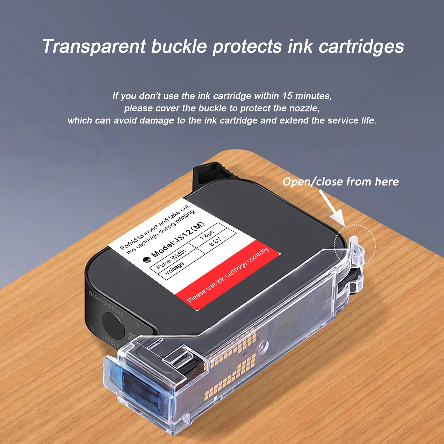 Imagem -06 - Dcode-cartucho de Tinta para Impressora Portátil Solvente Ecológico Rápido Impressora a Jato de Tinta Térmica Js10 Preto 600dpi 127 mm 110 Peças