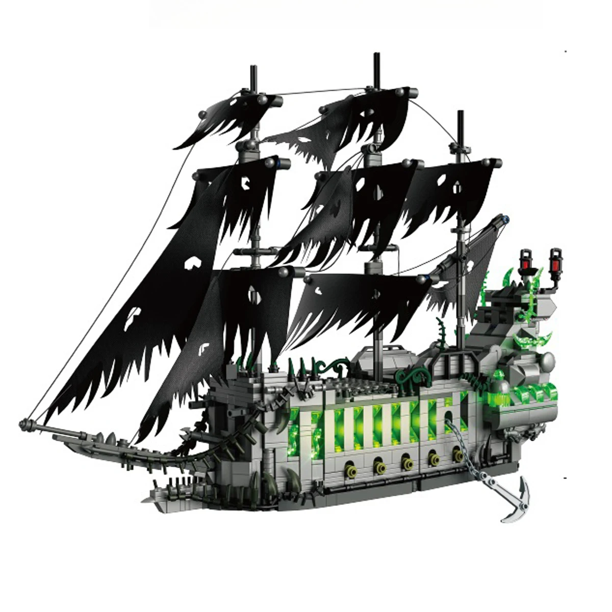 LED Flying Dutchman Eternal Ship Mini-Bausteine, Spielzeug – Ghost Ship Adventure, perfekt für