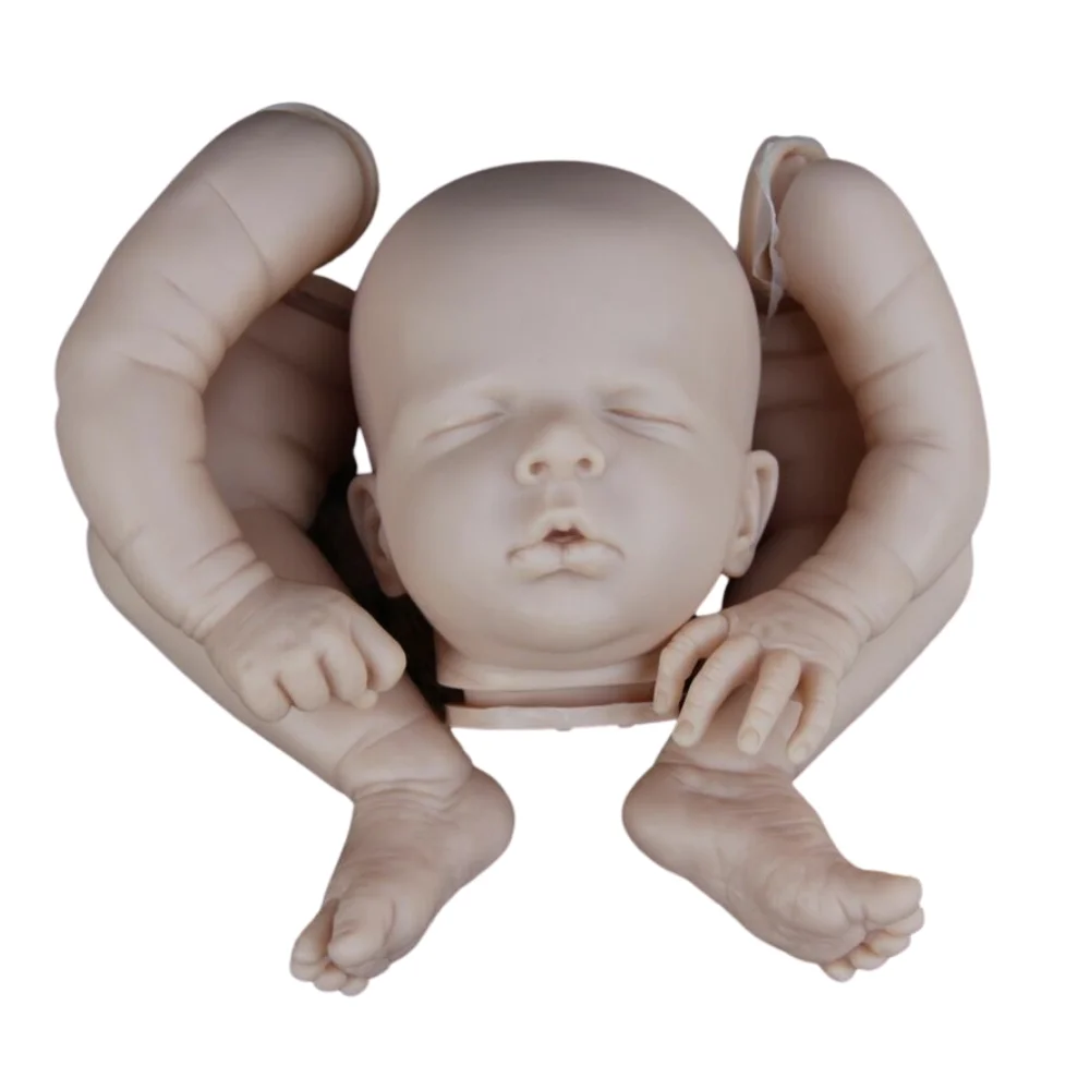 20inch Unpainted Reborn Doll Kit Luisa Unfinished Newborn Doll Mold DIY Doll Parts with Cloth Body