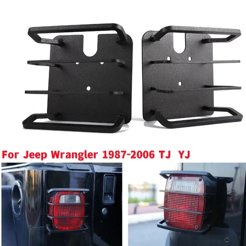 Car Exterior Rear Tail Light Guard Cover Protect Lamp Hoods Hollow Out For Jeep Wrangler 1987-2006 TJ YJ